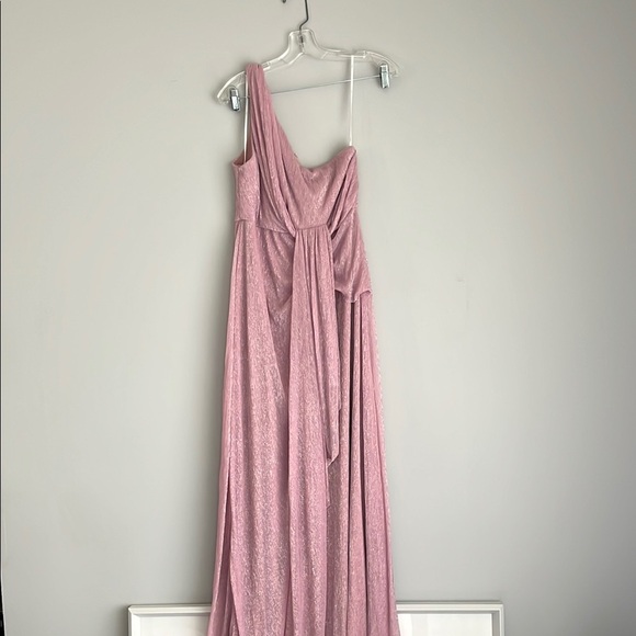 Lulu's One-Shoulder Gown dress medium - Picture 2 of 5